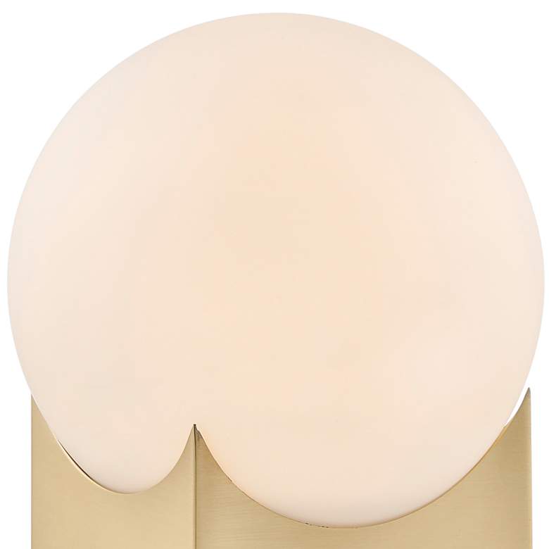 Image 3 Lite Source Oksena 11" Modern Gold Frosted White Orb Accent Table Lamp more views