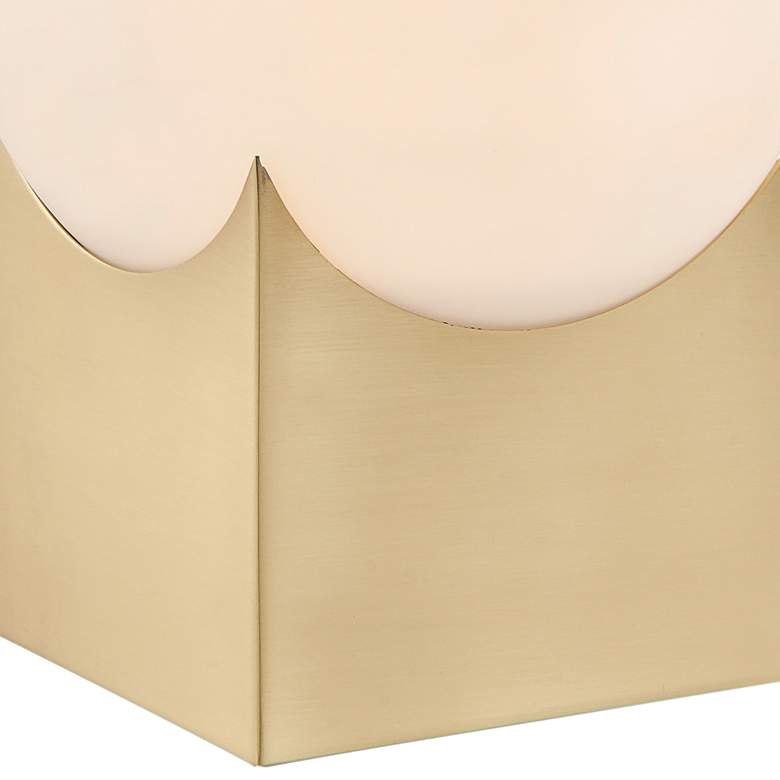 Image 4 Lite Source Oksena 11" Modern Gold Frosted White Orb Accent Table Lamp more views