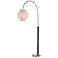 Lite Source Olina Chrome and Leather Wrap Arch Floor Lamp