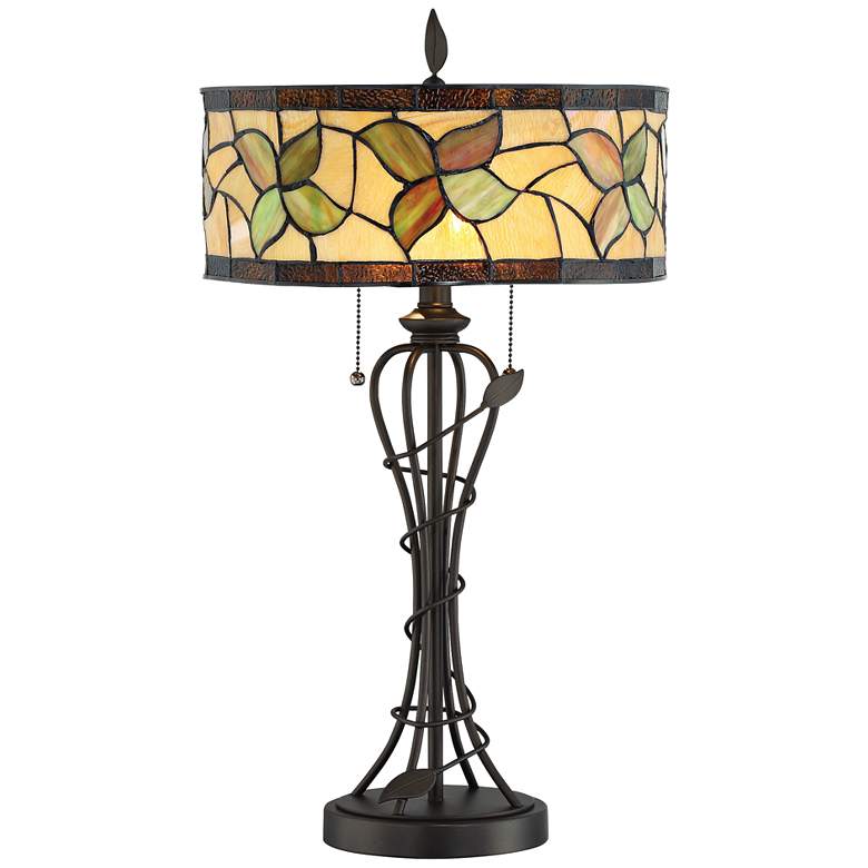 Image 1 Lite Source Olivia Dark Bronze Tiffany Style Table Lamp