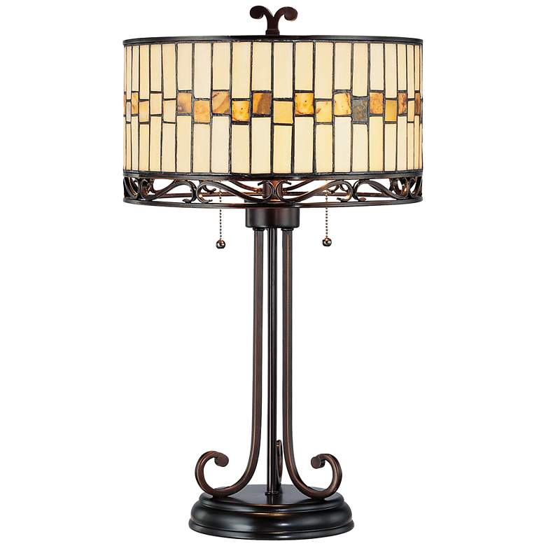 Image 1 Lite Source Omora Bronze Tiffany Style Table Lamp