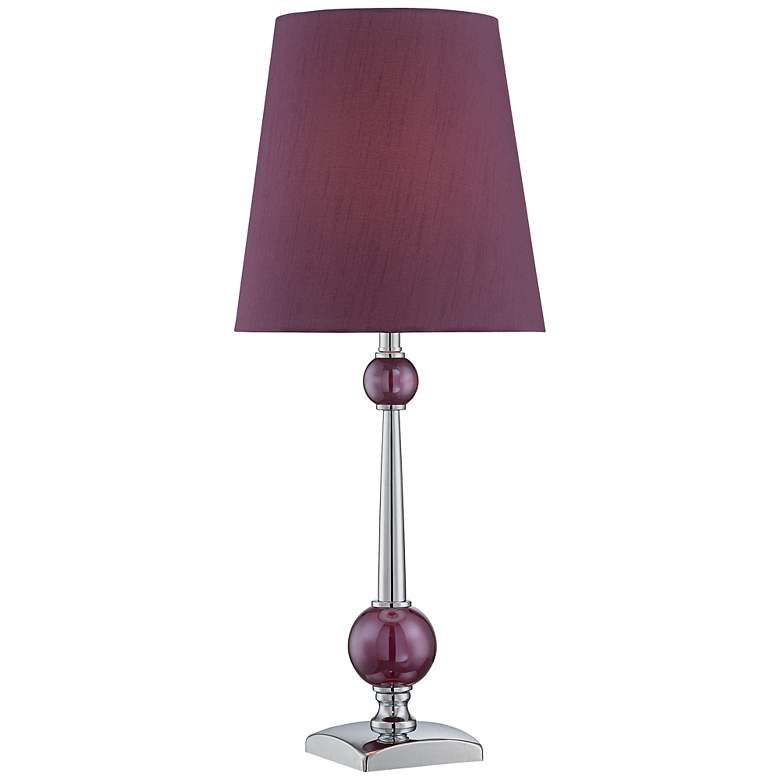 Image 1 Lite Source Ophira Plum Purple Glass Table Lamp