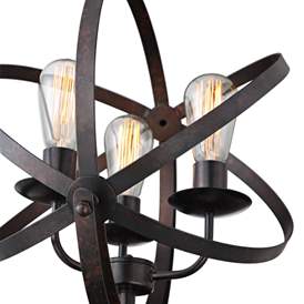 Image3 of Lite Source Orbiton Black 3-Light Metal Table Lamp more views