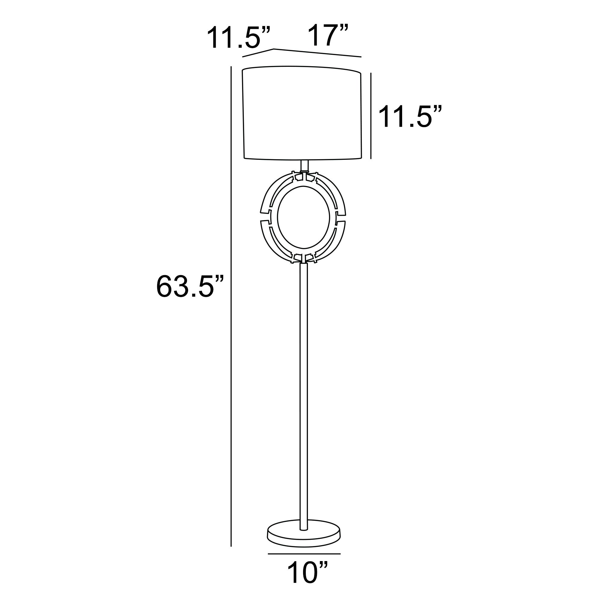 Image 4 Lite Source Ordell 63 1/2" High Polished Gold Finish Modern Floor Lamp more views