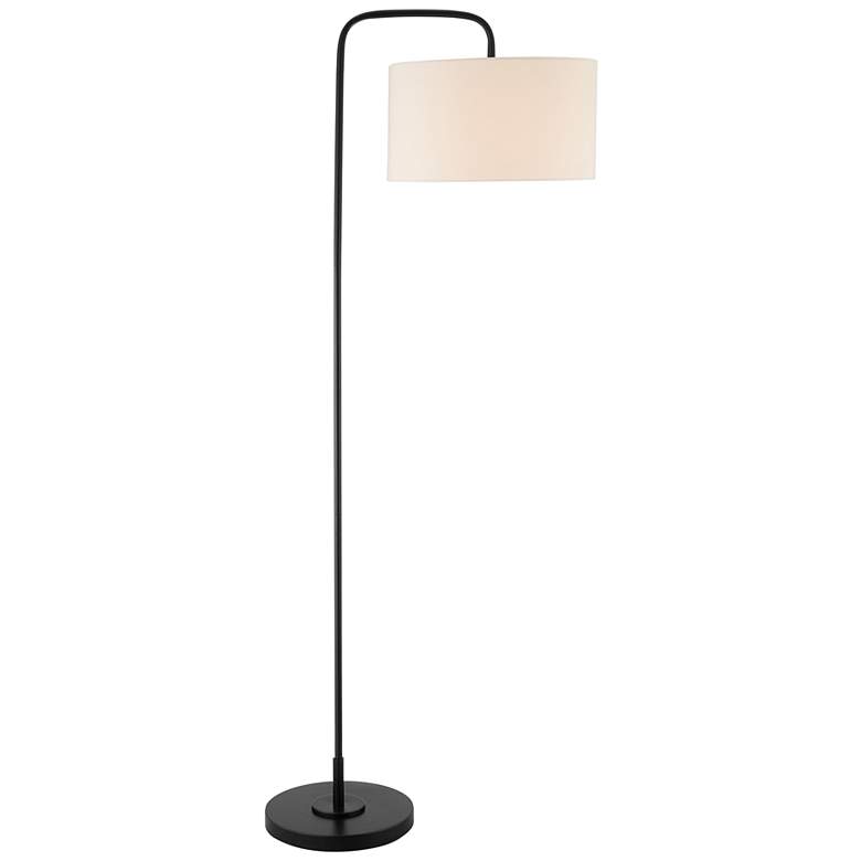 Image 2 Lite Source Orea 64 inch Black Finish Offset Arm Modern Floor Lamp