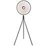 2_Lite Source Pahana 63" High Black Disc Modern Tripod Floor Lamp
