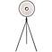 Lite Source Pahana 63" High Black Disc Modern Tripod Floor Lamp
