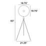 4_Lite Source Pahana 63" High Black Disc Modern Tripod Floor Lamp more views