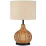 1_Lite Source Paige 30" Woven Rattan Table Lamp with Night Light
