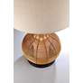 2_Lite Source Paige 30" Woven Rattan Table Lamp with Night Light more views
