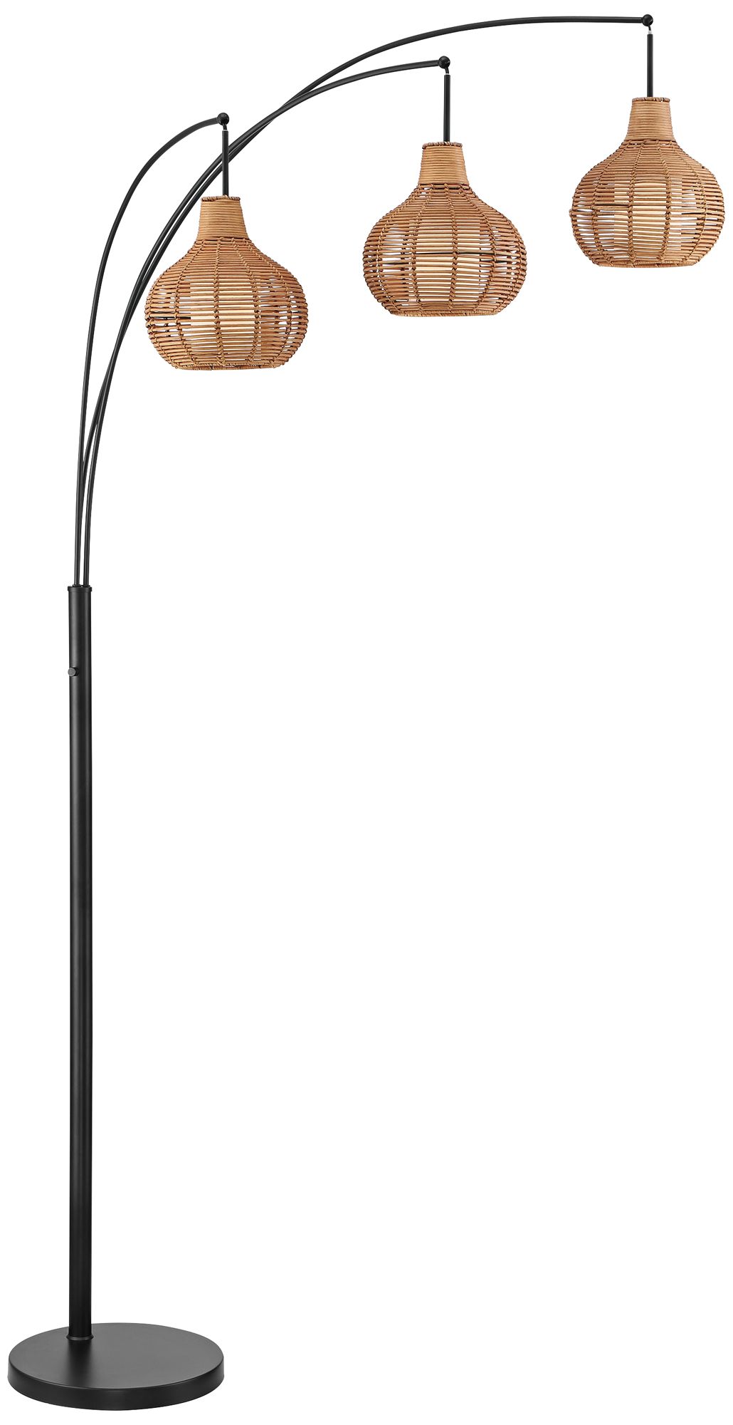 rattan arch floor lamp