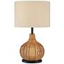 Lite Source Paige Woven Rattan Table Lamp with Night Light