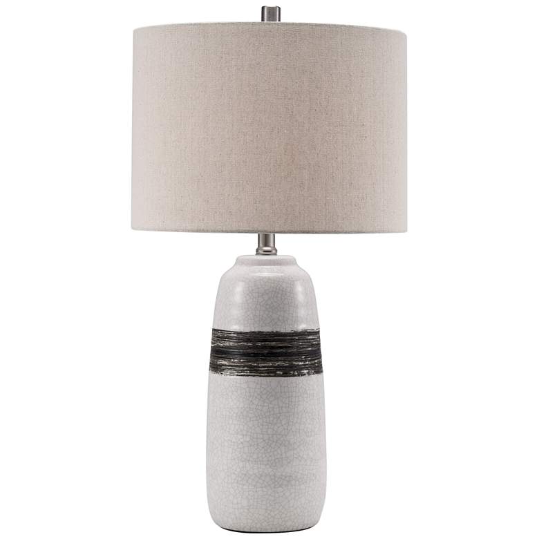Image 2 Lite Source Paiva 25 1/2" Gray and Black Crackle Ceramic Table Lamp