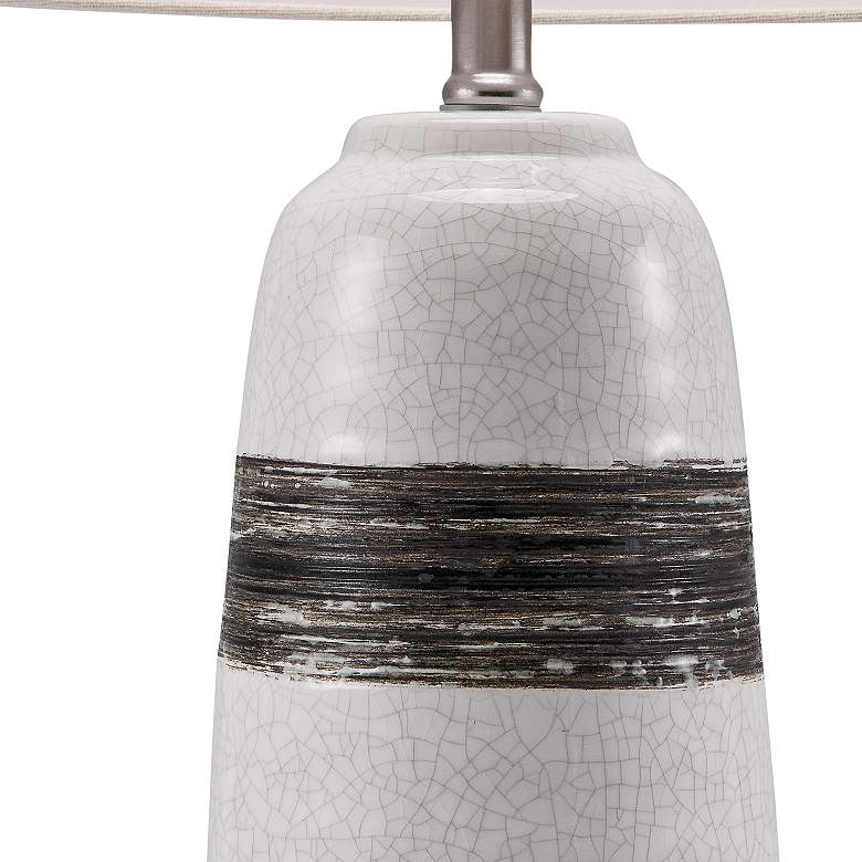 Image 6 Lite Source Paiva 25 1/2" Gray and Black Crackle Ceramic Table Lamp more views