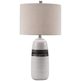 Image2 of Lite Source Paiva Gray with Cracked Ceramic Table Lamp
