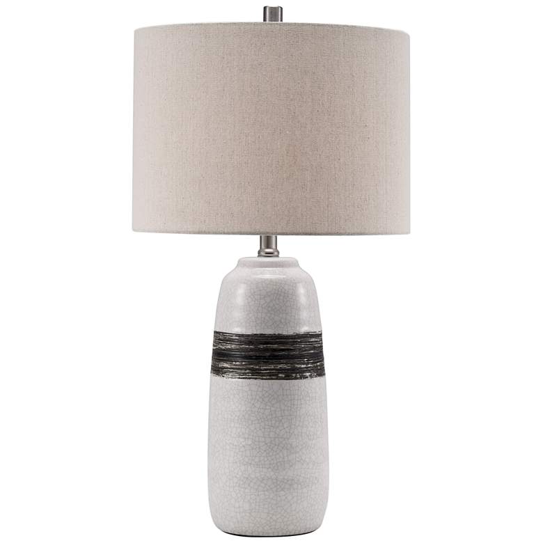 Image 2 Lite Source Paiva Gray with Cracked Ceramic Table Lamp
