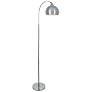 1_Lite Source Palesa 65 1/2" Polished Steel Dome Floor Lamp