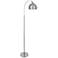 Lite Source Palesa 65 1/2" Polished Steel Dome Floor Lamp