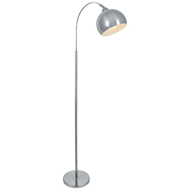 Image 2 Lite Source Palesa 65 1/2" Polished Steel Dome Floor Lamp more views