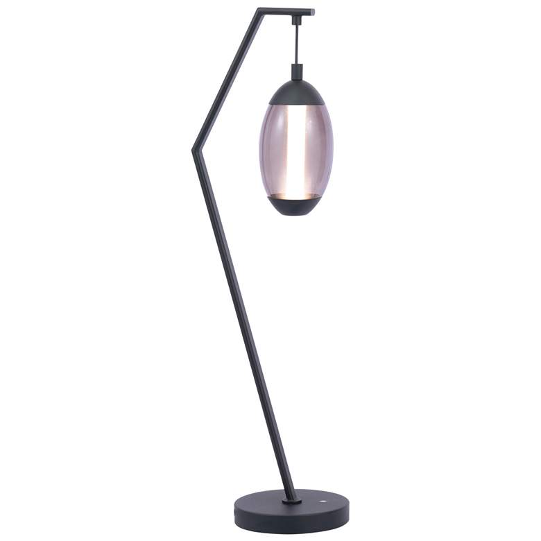 Image 1 Lite Source Palta 27 3/4 Black Finish Modern Lantern Table Lamp