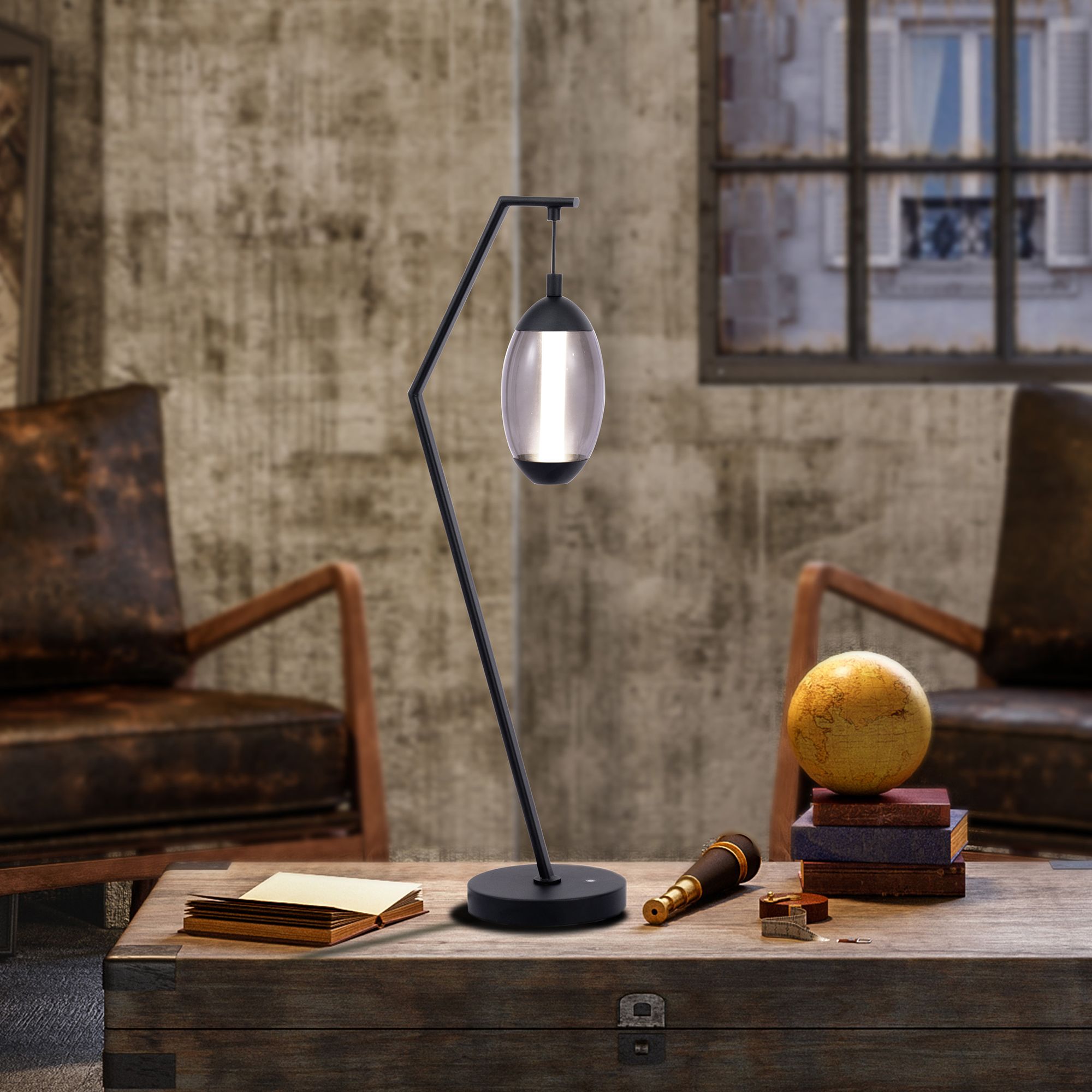 Image 3 Lite Source Palta 27 3/4 Black Finish Modern Lantern Table Lamp more views