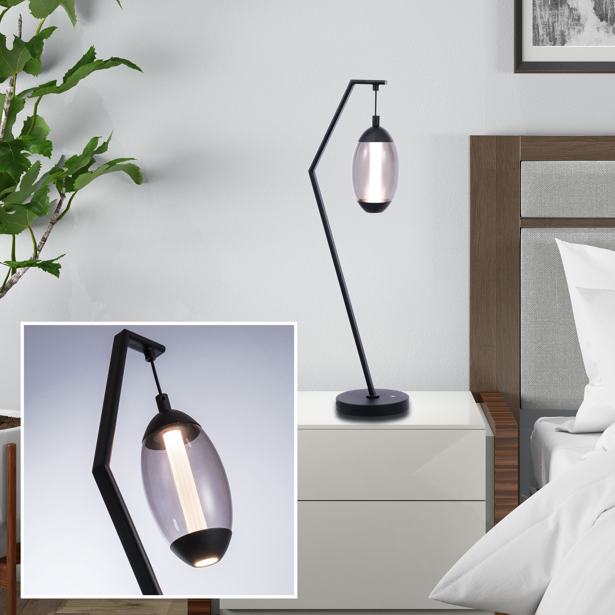 Image 5 Lite Source Palta 27 3/4 Black Finish Modern Lantern Table Lamp more views