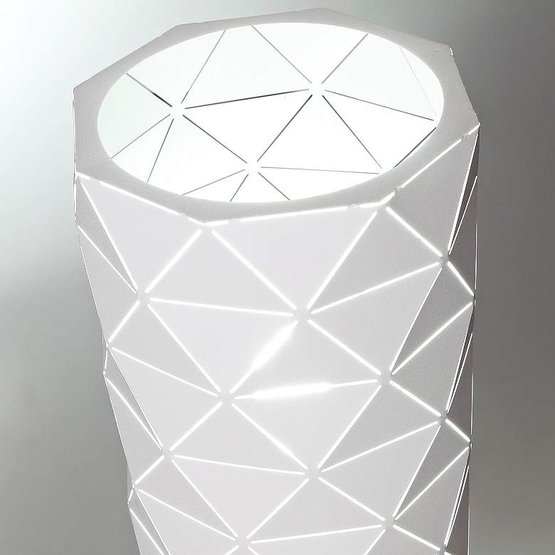 Image 2 Lite Source Pandora 63" Nickel and Textured White Modern Floor Lamp more views