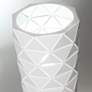 Lite Source Pandora 63" Nickel and Textured White Modern Floor Lamp