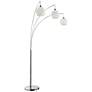 1_Lite Source Pandora 85" High Brushed Nickel 3-Light Arc Floor Lamp
