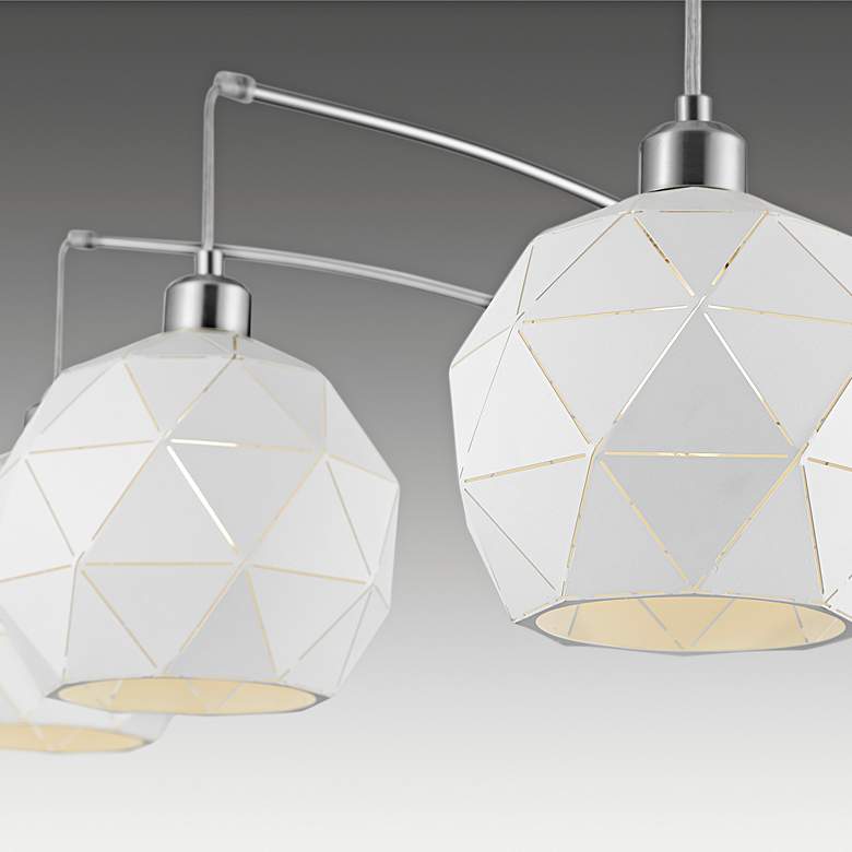 Image 2 Lite Source Pandora 85" High Brushed Nickel 3-Light Arc Floor Lamp more views