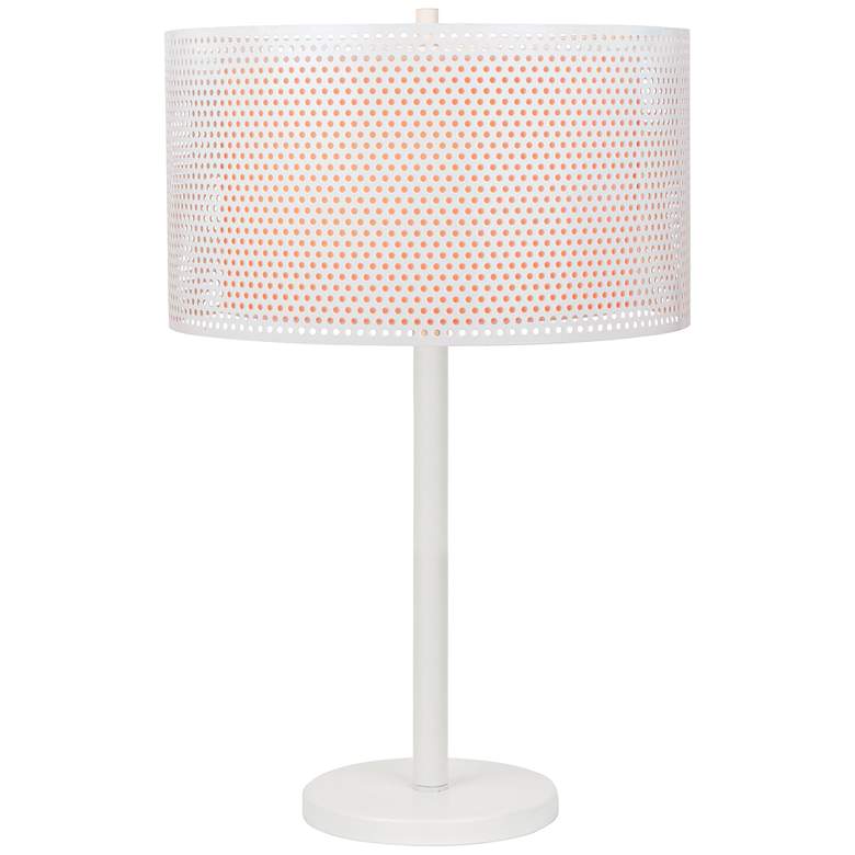 Image 1 Lite Source Parmida 28" White Metal Double Shade Modern Table Lamp