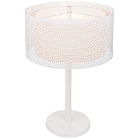 Image2 of Lite Source Parmida 28" White Metal Double Shade Modern Table Lamp more views