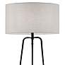 Lite Source Patterson 62" Gray and Black Shelf Tripod Floor Lamp
