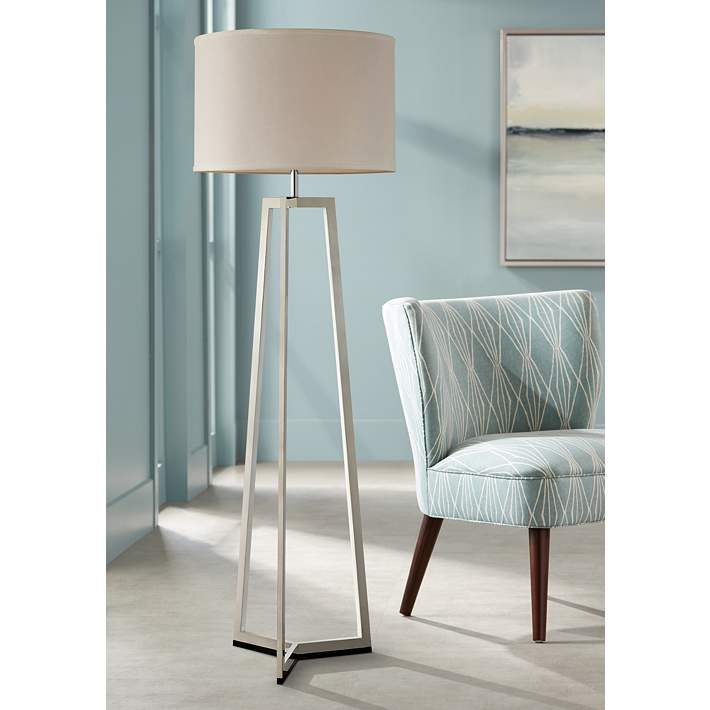 Lite Source Pax 61" Chrome Tripod Floor Lamp with LED Night Light - #42G33 | Lamps Plus Lite Source Pax 61" Chrome Tripod Floor Lamp with LED Night Light - #42G33 | Lamps Plus