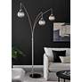 1_Lite Source Philis Brushed Nickel 3-Light Arc Floor Lamp