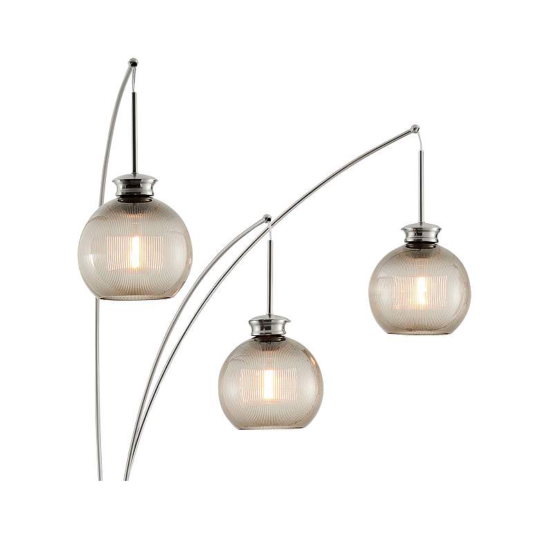 Image 3 Lite Source Philis Brushed Nickel 3-Light Arc Floor Lamp more views