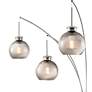 3_Lite Source Philis Brushed Nickel 3-Light Arc Floor Lamp more views