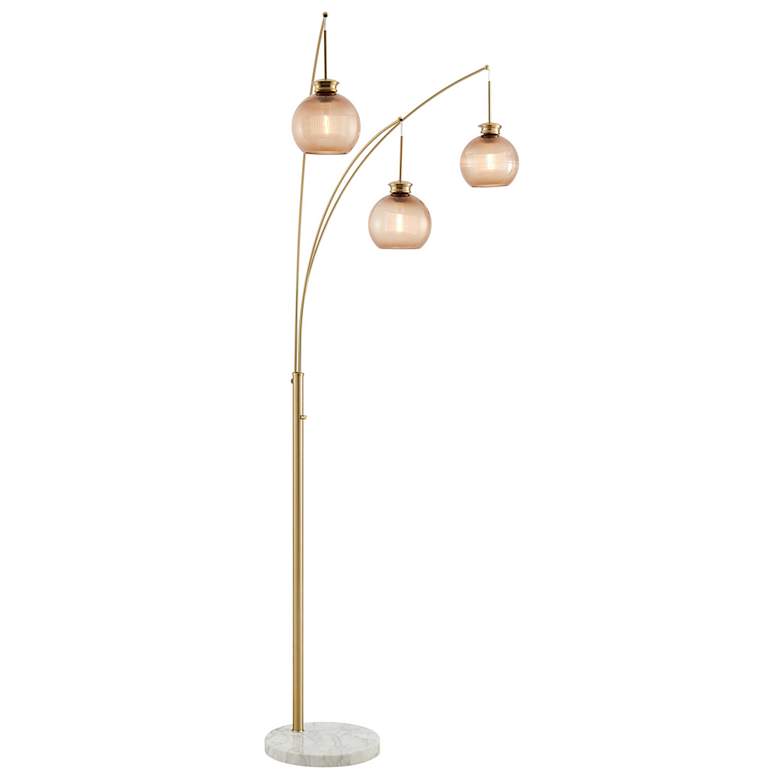 Image 2 Lite Source Philis Gold 3-Light Arc Floor Lamp