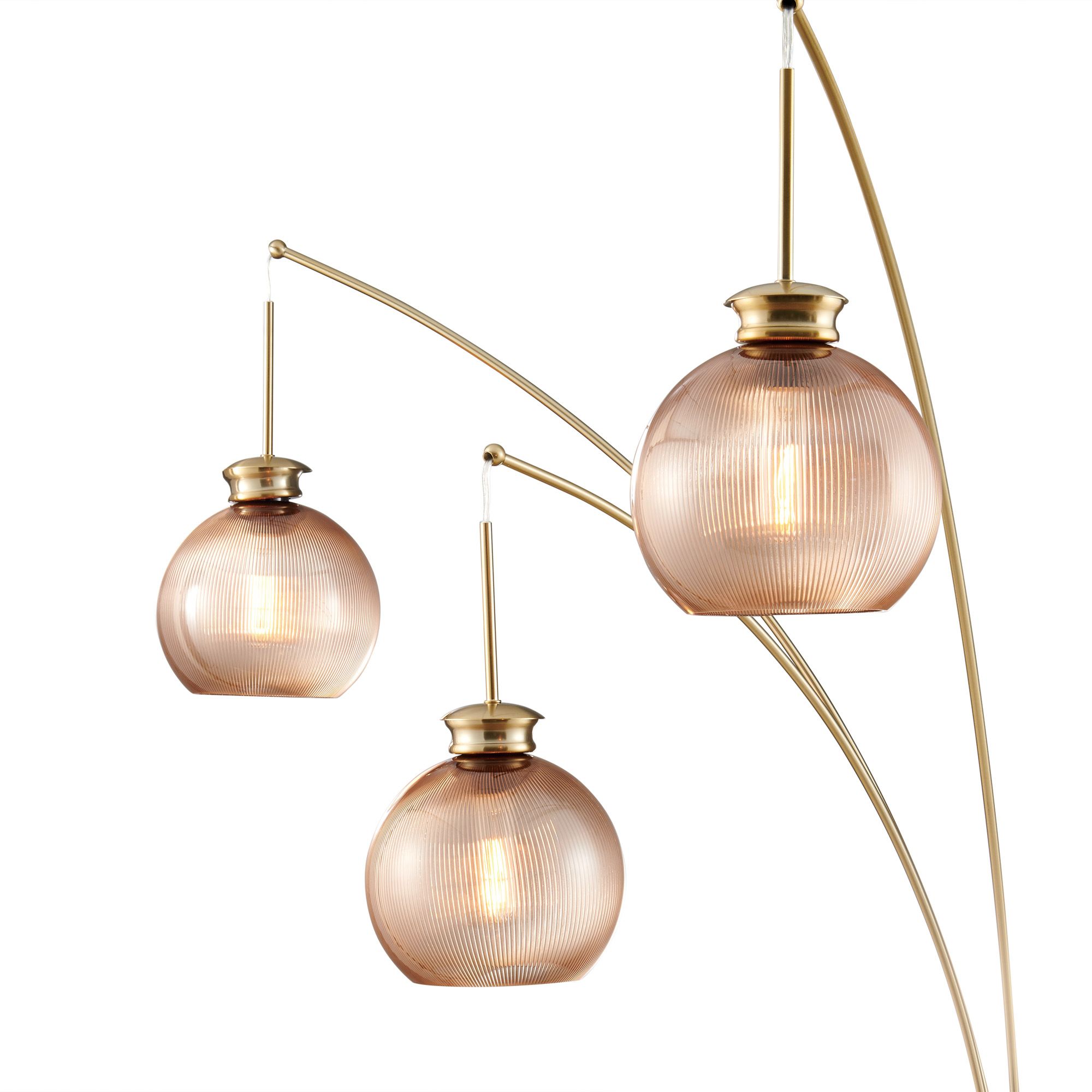 Thumbnail3 of Lite Source Philis Gold 3-Light Arc Floor Lamp more views