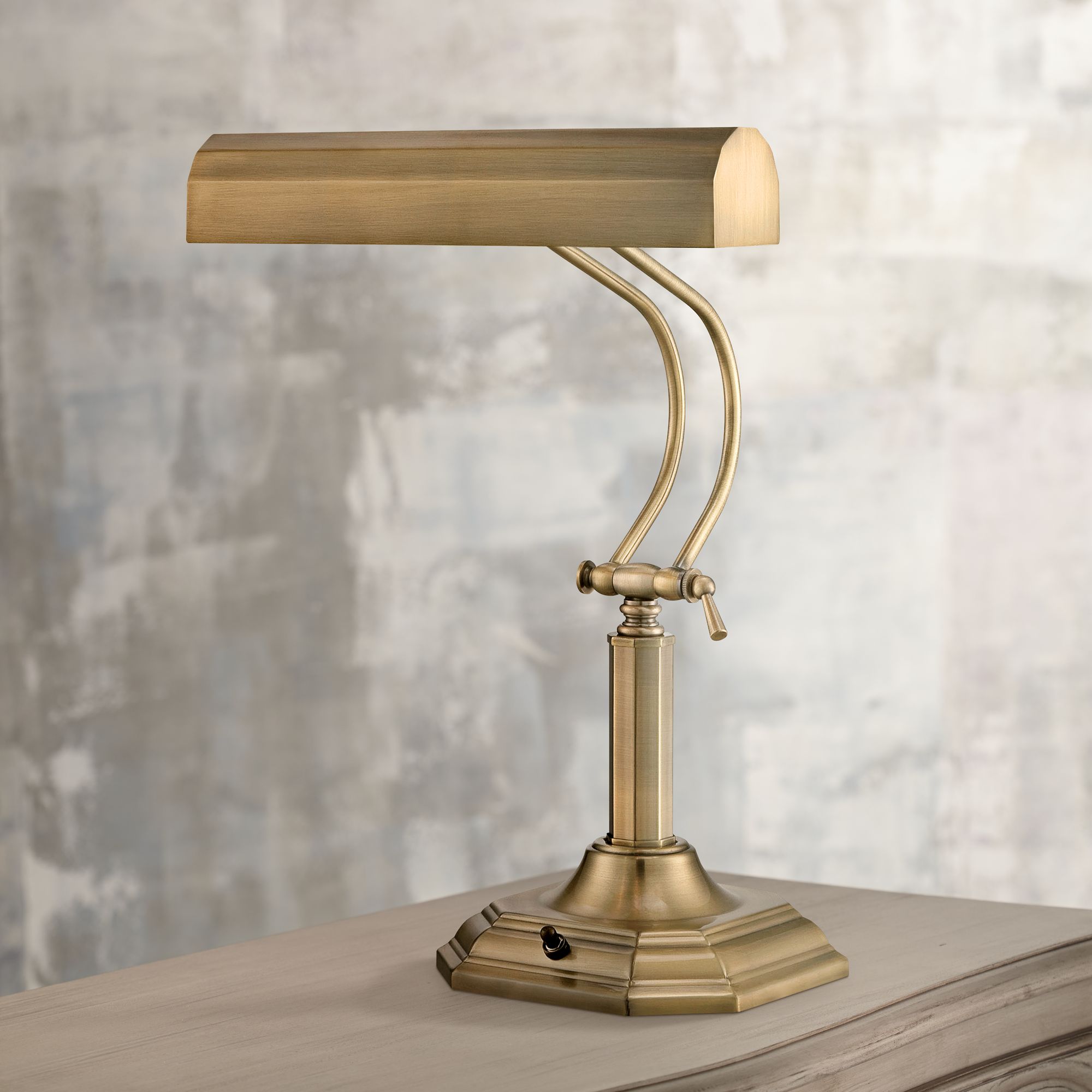 Brushed brass sale desk lamp