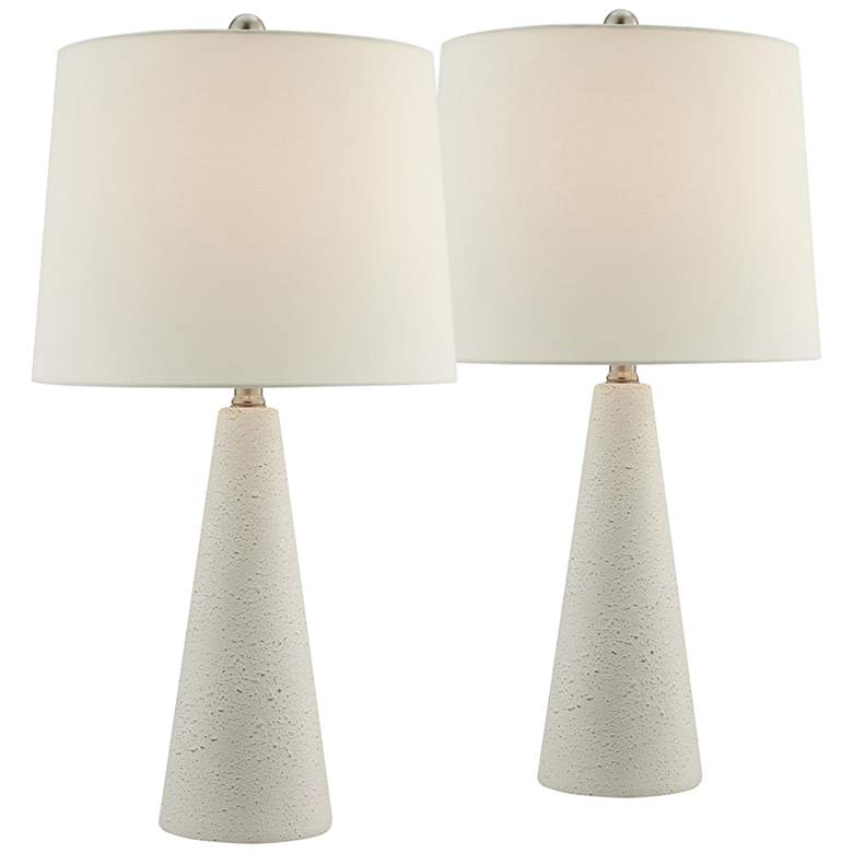 Image 2 Lite Source Pillan 24 1/4" White Ceramic Table Lamps Set of 2