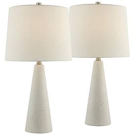 Image2 of Lite Source Pillan 24 1/4" White Ceramic Table Lamps Set of 2