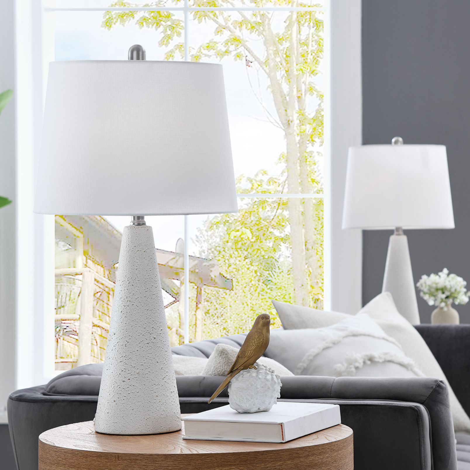 Tall shops white bedside lamps