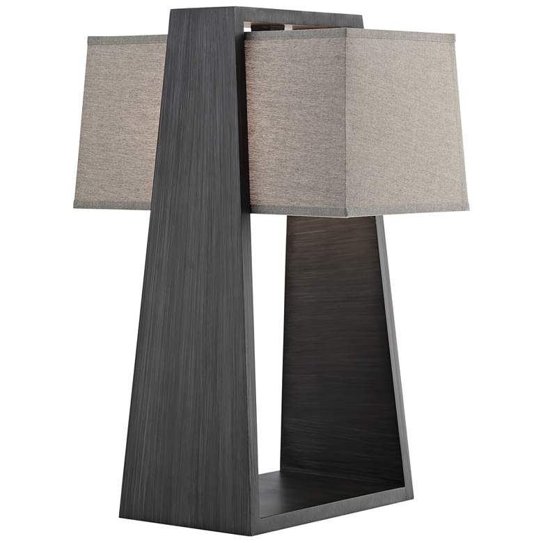 Image 1 Lite Source Plenn Dark Walnut Wood Table Lamp