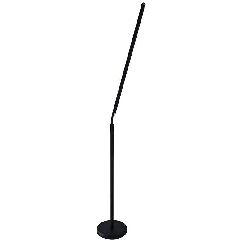 Image 2 Lite Source Pontus 82 1/2" Modern Satin Black LED Reading Floor Lamp more views