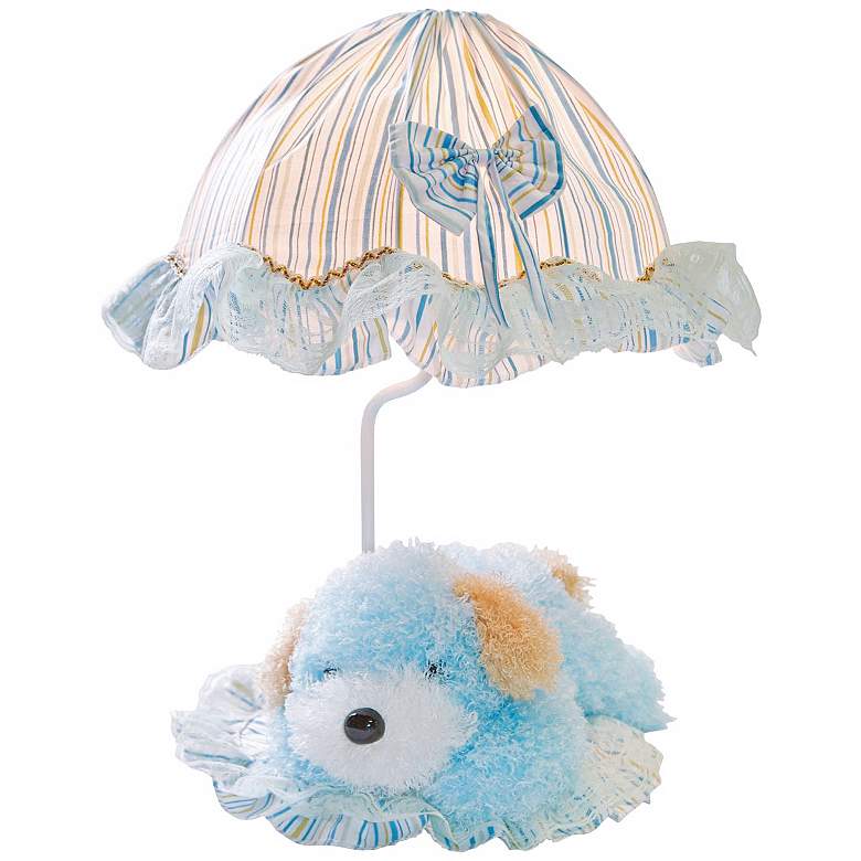 Image 1 Lite Source Puppy Poof Blue Accent Lamp