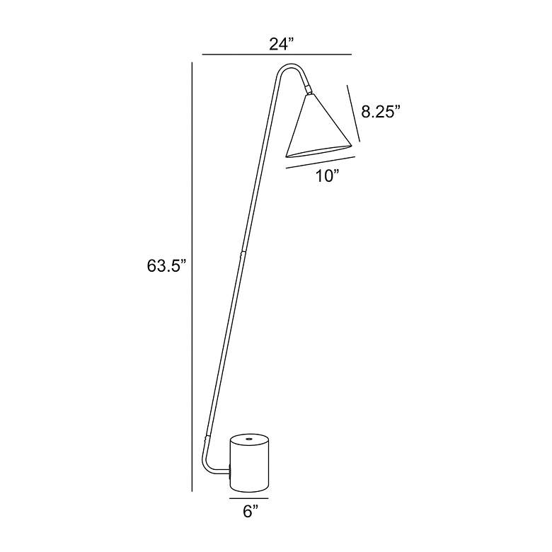 Image 4 Lite Source Quade 57 1/2" High Black Finish Modern Floor Lamp more views