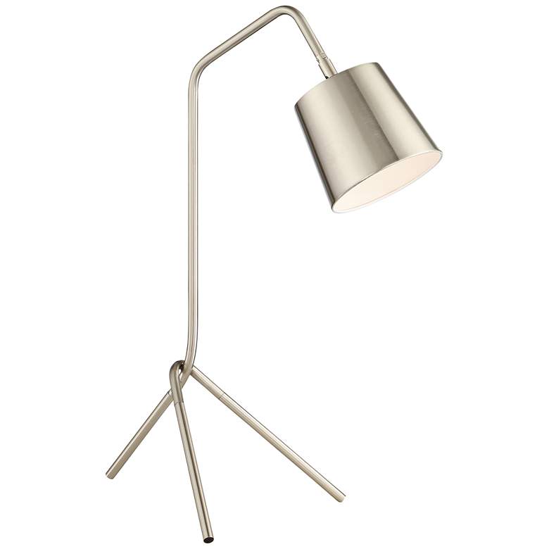 Image 1 Lite Source Quana Brushed Nickel Tripod Desk Lamp