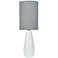 Lite Source Quatro 17" Gray Shade White Ceramic Accent Table Lamp