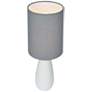 Lite Source Quatro 17" Gray Shade White Ceramic Accent Table Lamp